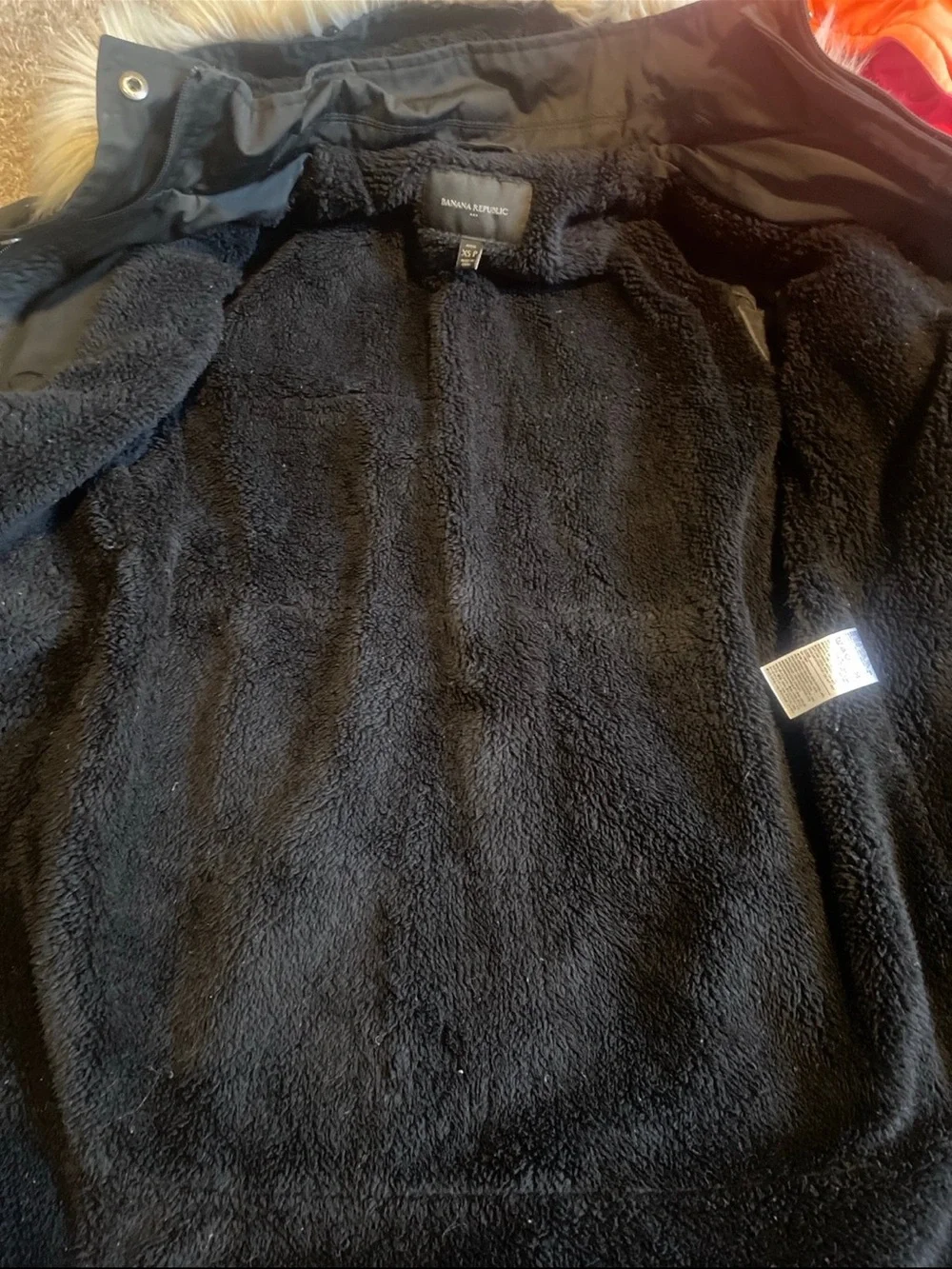 Black Faux-Fur Trim Parka Jacket - Women